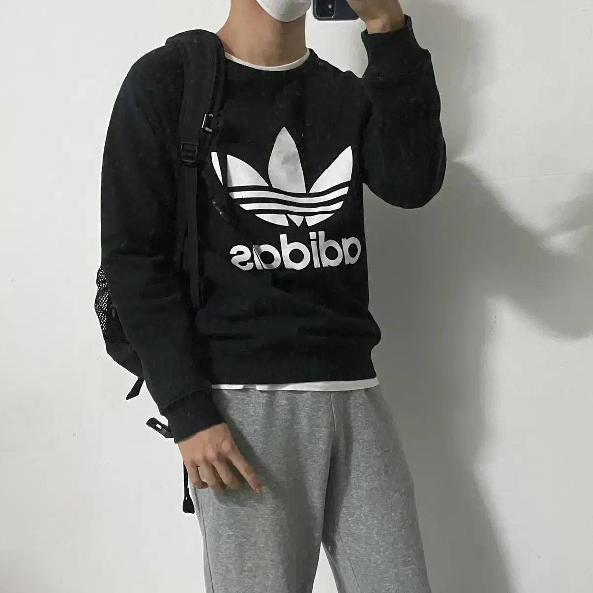 프롬브이 ADIDAS 아디다스 빅로고맨투맨 (M) 95사이즈